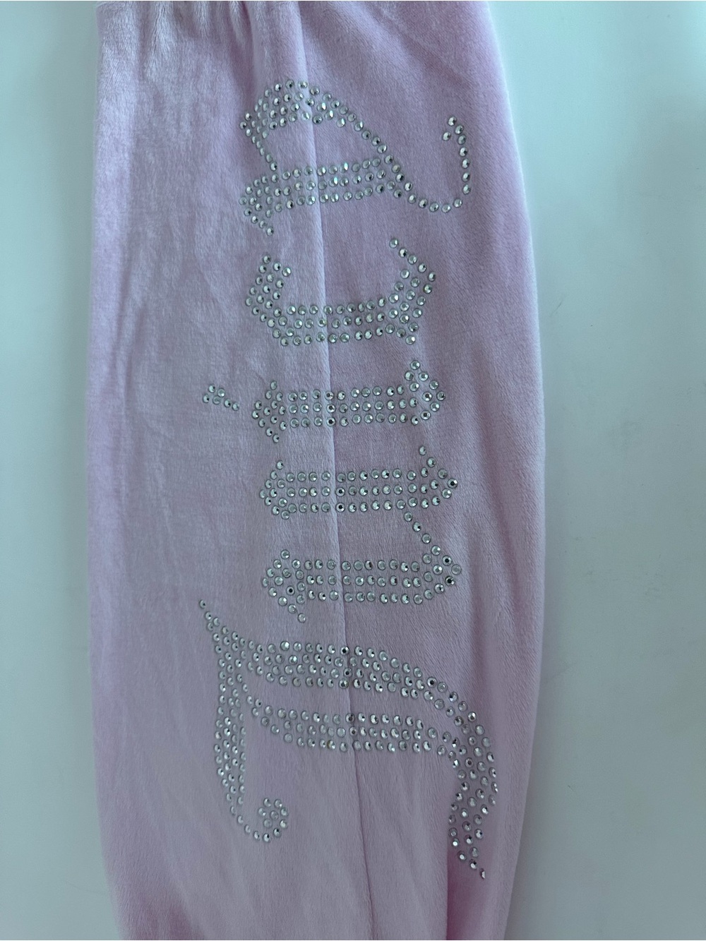 Juicy Couture Light Pink Rhinestone Logo Pajama Pants